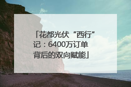 花都光伏“西行”记：6400万订单背后的双向赋能